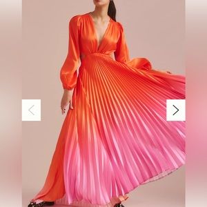 Beautiful orange and pink Ombré dress from anthropology. Size small.